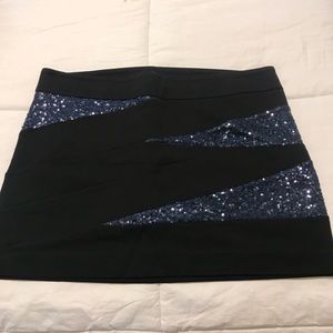 Black shirt with blue sequins